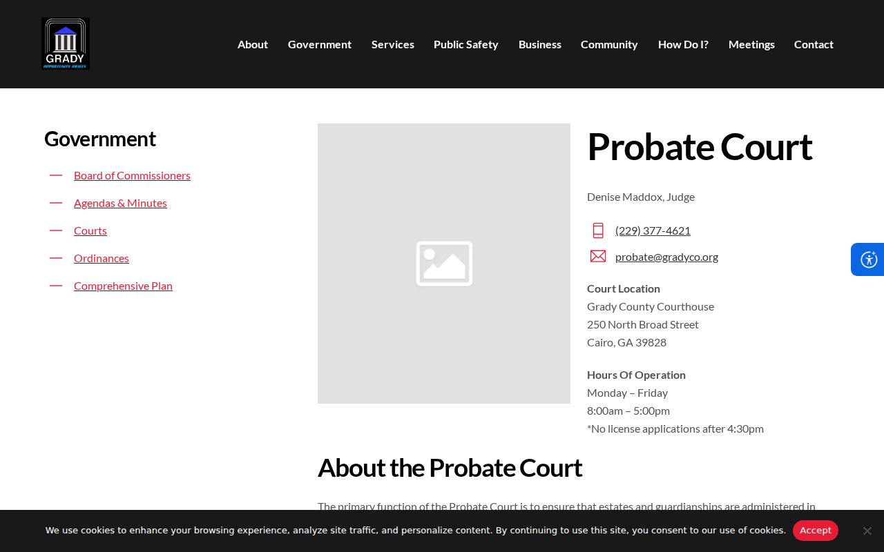 Grady County court docket Probate Court information