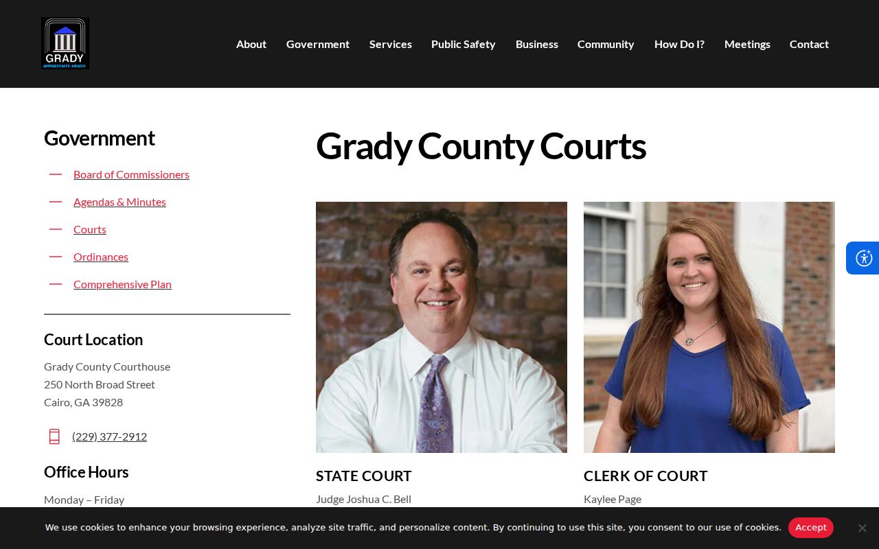 Grady County court docket courthouse contacts